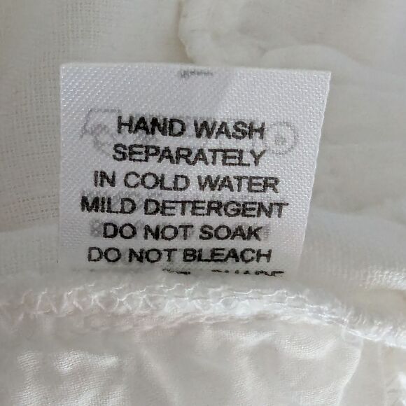 MELISSA ODABASH Paige Linen Cotton Blend Ruffled Balloon Sleeve Wrap Dress Sz L - Picture 10 of 12